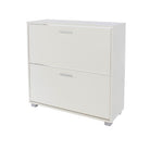 Lido - White high gloss 2 door shoe cabinet - Price Crash Furniture