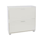 Lido - White high gloss 2 door shoe cabinet - Price Crash Furniture