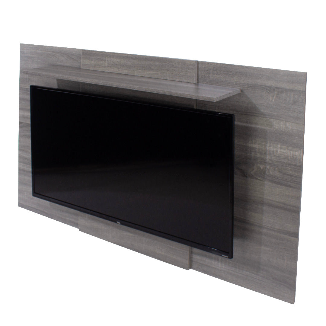 Lido extendable fixed TV wall panel, grey oak effect - Price Crash Furniture