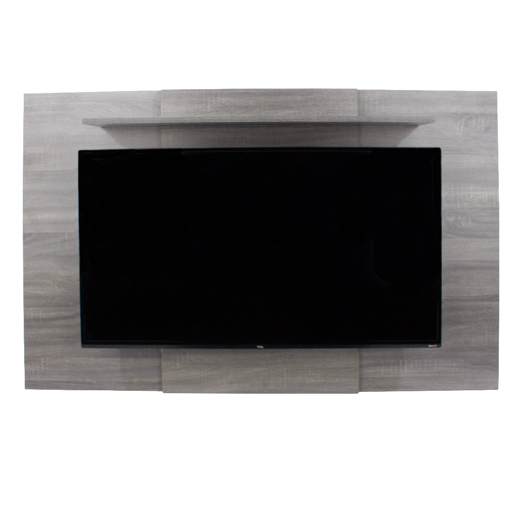 Lido extendable fixed TV wall panel, grey oak effect - Price Crash Furniture