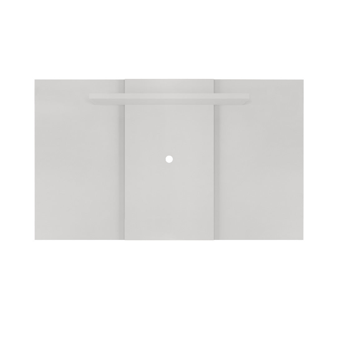 Lido extendable fixed TV wall panel, gloss white - Price Crash Furniture