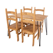 Core Augusta Table and Chair Set: 1xAGTB2+2xCR105 (pair) - Price Crash Furniture