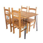 Core Augusta large dining table + 4 chair Set, 1xAGTB3 + 2xCR105 (pairs) - Price Crash Furniture