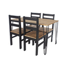 Core Augusta large dining table + 4 linea chair Set, 1xAGTB3 + 2xCRB107 (pairs) - Price Crash Furniture