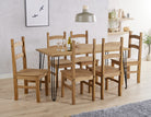 Core Augusta large dining table + 6 chair Set, 1xASTB3 + 3xCR105 (pairs) - Price Crash Furniture