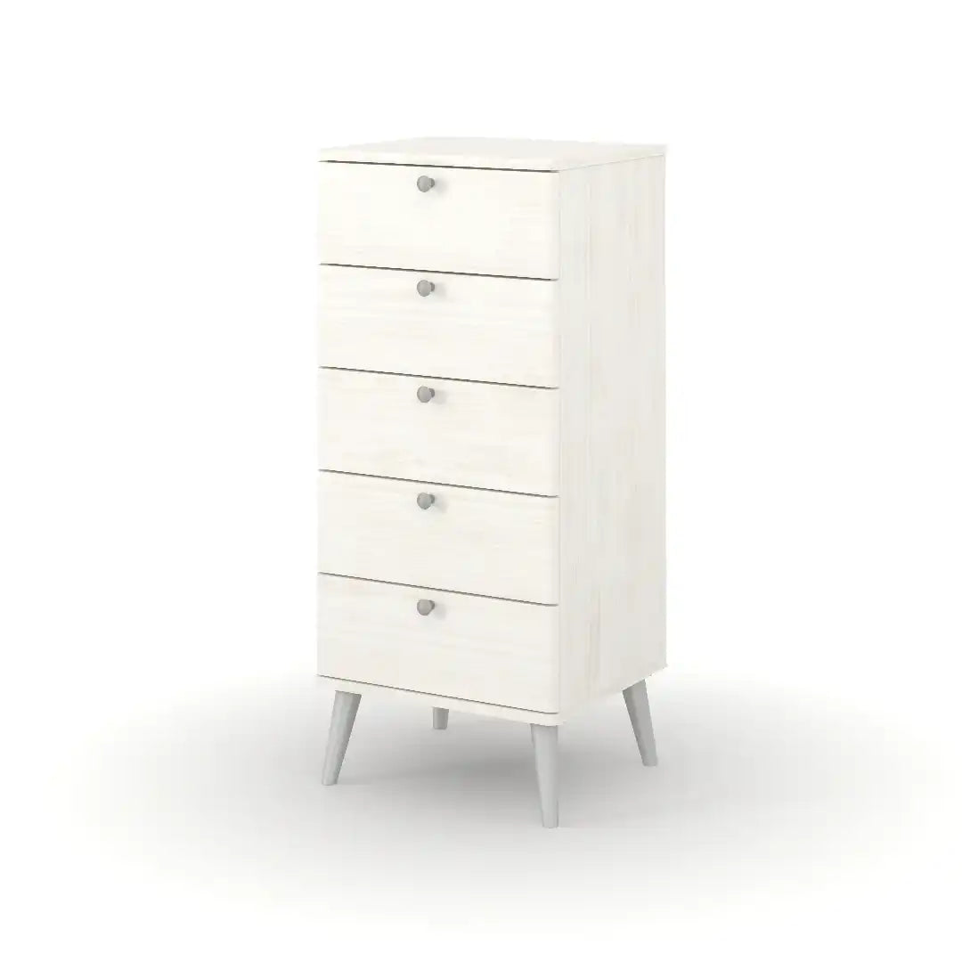 Core Augusta Curve 5 drawer narrow chest - Price Crash Furniture