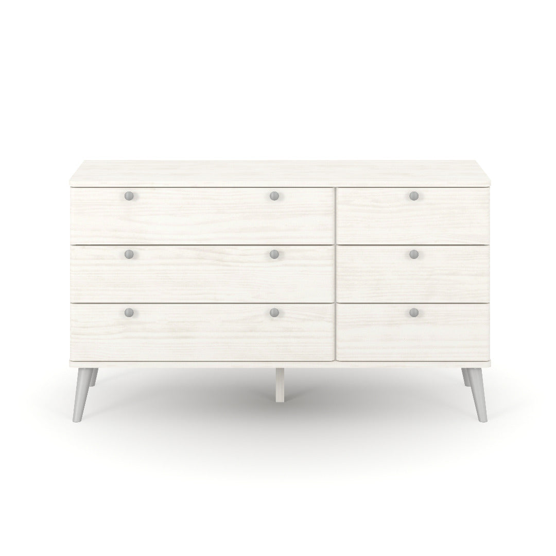 Core Augusta Curve 3+3 drawer wide chest - Price Crash Furniture