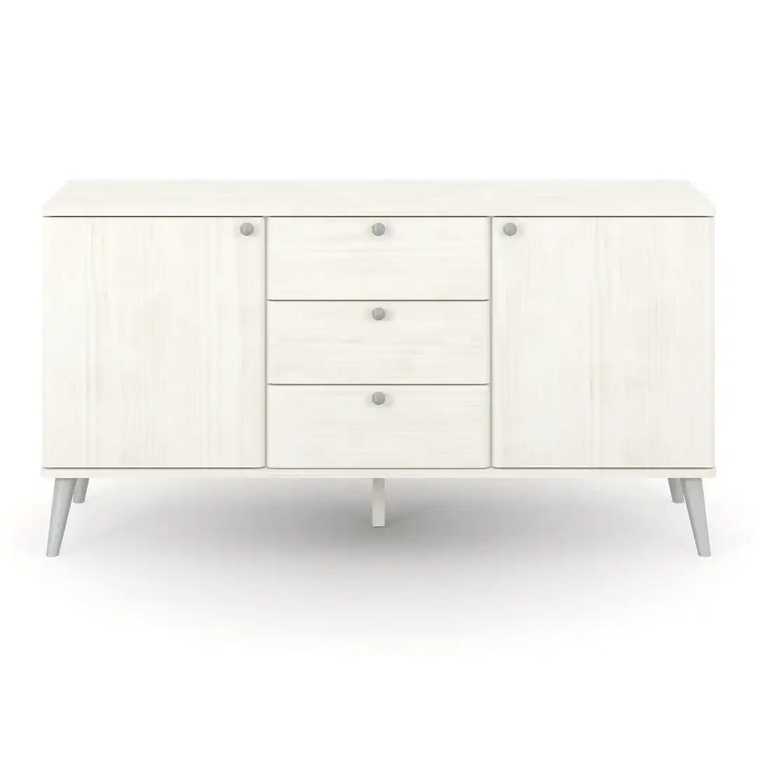 Core Augusta Curve medium sideboard with 2 doors, 3 drawers - Price Crash Furniture