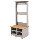 Corona Grey hall shoe bench with hat & coat rack - Price Crash Furniture