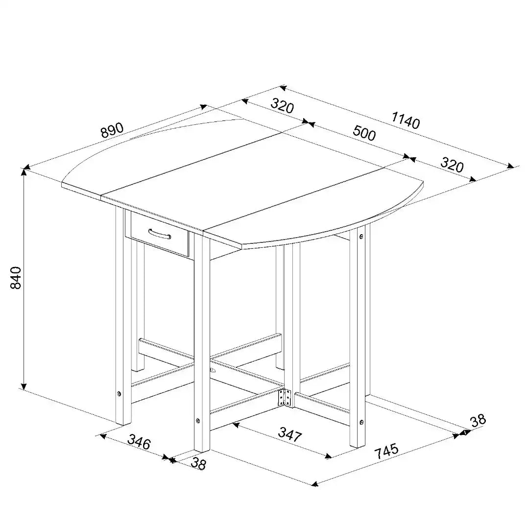 Corona Grey Dining Set - oval breakfast drop leaf gateleg table & 2 stool set - Price Crash Furniture