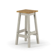 Corona Grey Stool - live edge high breakfast stools (pair) - Price Crash Furniture
