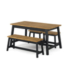 Corona Black Dining Table - live edge large dining table - Price Crash Furniture