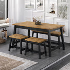 Corona Black Dining Table - live edge large dining table - Price Crash Furniture