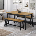 Corona Black Dining Table - live edge large dining table - Price Crash Furniture