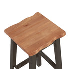 Corona Black Stool - live edge high breakfast stools (pair) - Price Crash Furniture