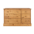 Cotswold 3+3 drawer wide chest of drawers - Price Crash Furniture