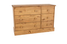 Cotswold 3+3 drawer wide chest of drawers - Price Crash Furniture