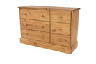 Cotswold 3+3 drawer wide chest of drawers - Price Crash Furniture