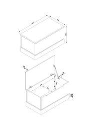 Cotswold ottoman storage trunk - Price Crash Furniture