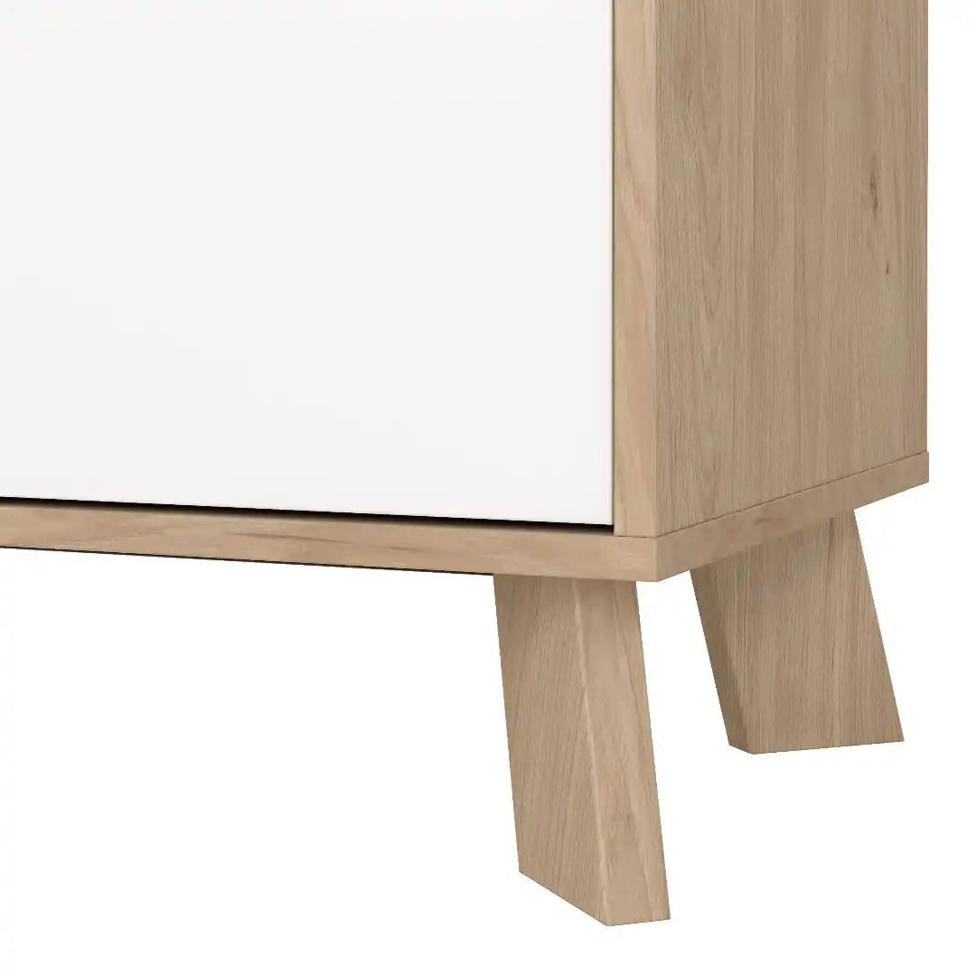 Ikast China Cabinet 2 Doors in Jackson Hickory and White - Price Crash Furniture