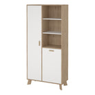 Ikast China Cabinet 2 Doors in Jackson Hickory and White - Price Crash Furniture