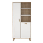 Ikast China Cabinet 2 Doors in Jackson Hickory and White - Price Crash Furniture