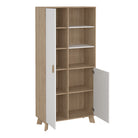 Ikast China Cabinet 2 Doors in Jackson Hickory and White - Price Crash Furniture