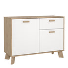 Ikast Sideboard 2 Doors + 1 Drawer in Jackson Hickory and White - Price Crash Furniture