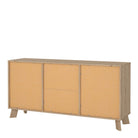 Ikast Sideboard 2 Doors + 3 Drawers in Jackson Hickory and White - Price Crash Furniture