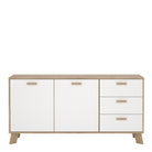 Ikast Sideboard 2 Doors + 3 Drawers in Jackson Hickory and White - Price Crash Furniture