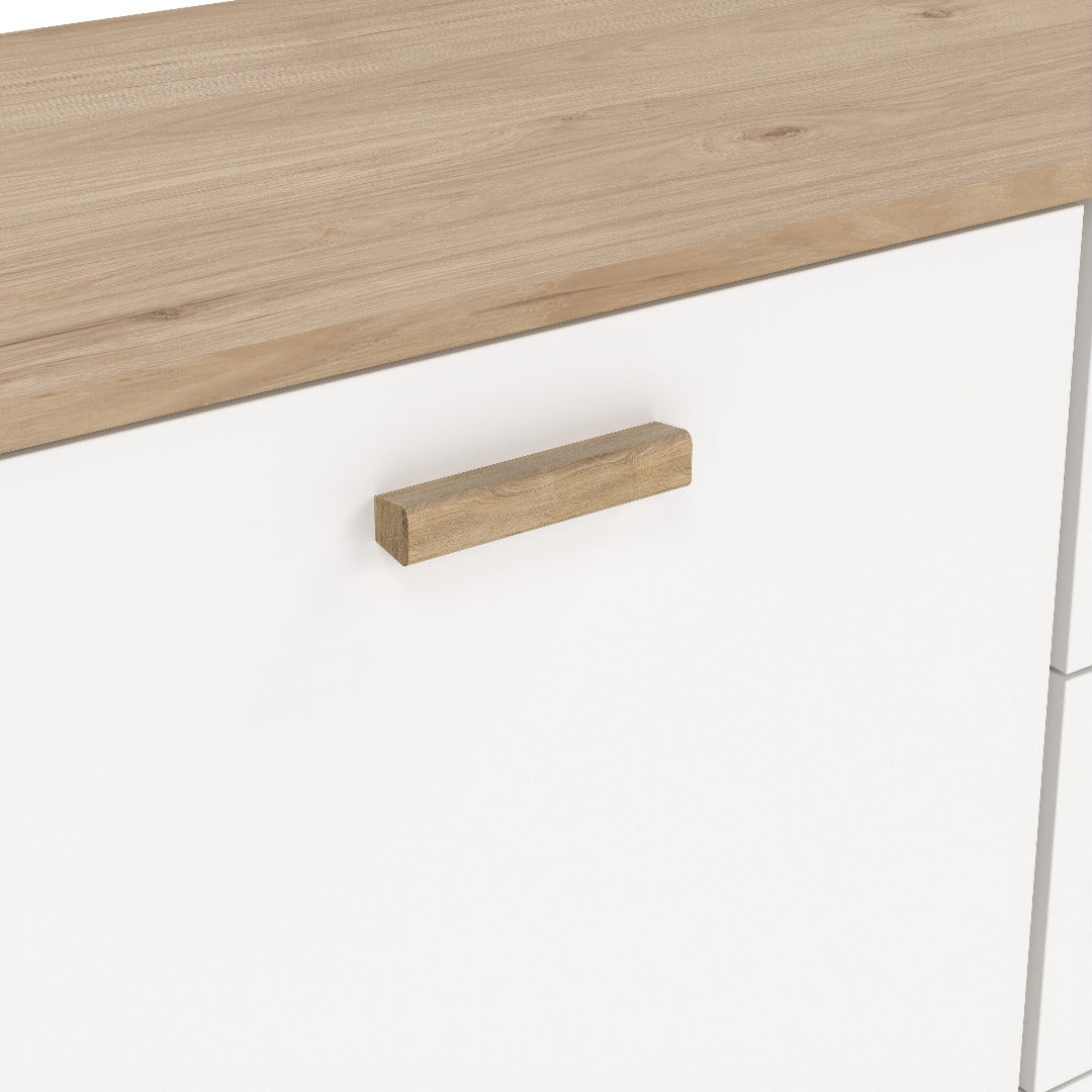 Ikast Sideboard 2 Doors + 3 Drawers in Jackson Hickory and White - Price Crash Furniture