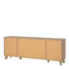 Ikast Sideboard 4 Doors + 1 Drawer in Jackson Hickory and White - Price Crash Furniture