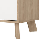 Ikast Sideboard 4 Doors + 1 Drawer in Jackson Hickory and White - Price Crash Furniture