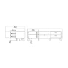 Ikast TV-unit with 1 Door + 2 Drawers in Jackson Hickory and White - Price Crash Furniture