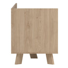 Ikast TV-unit with 1 Door + 2 Drawers in Jackson Hickory and White - Price Crash Furniture