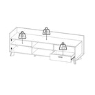 Ikast TV-unit with 1 Door + 2 Drawers in Jackson Hickory and White - Price Crash Furniture