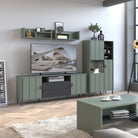 Arundel TV Cabinet 2 Door 2 Drawer 173cm wide 65cm High in Green/Grey - Price Crash Furniture