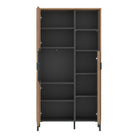 Arundel 2 Door Display Cabinet in Oak/Grey - Price Crash Furniture