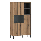 Arundel 2 Door Display Cabinet in Oak/Grey - Price Crash Furniture