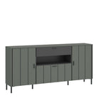 Arundel Sideboard 2 Door 1 Flap 1 Drawer in Green/Grey - Price Crash Furniture