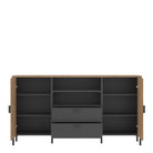 Arundel Sideboard 2 Door 2 Drawer in Oak/Grey - Price Crash Furniture