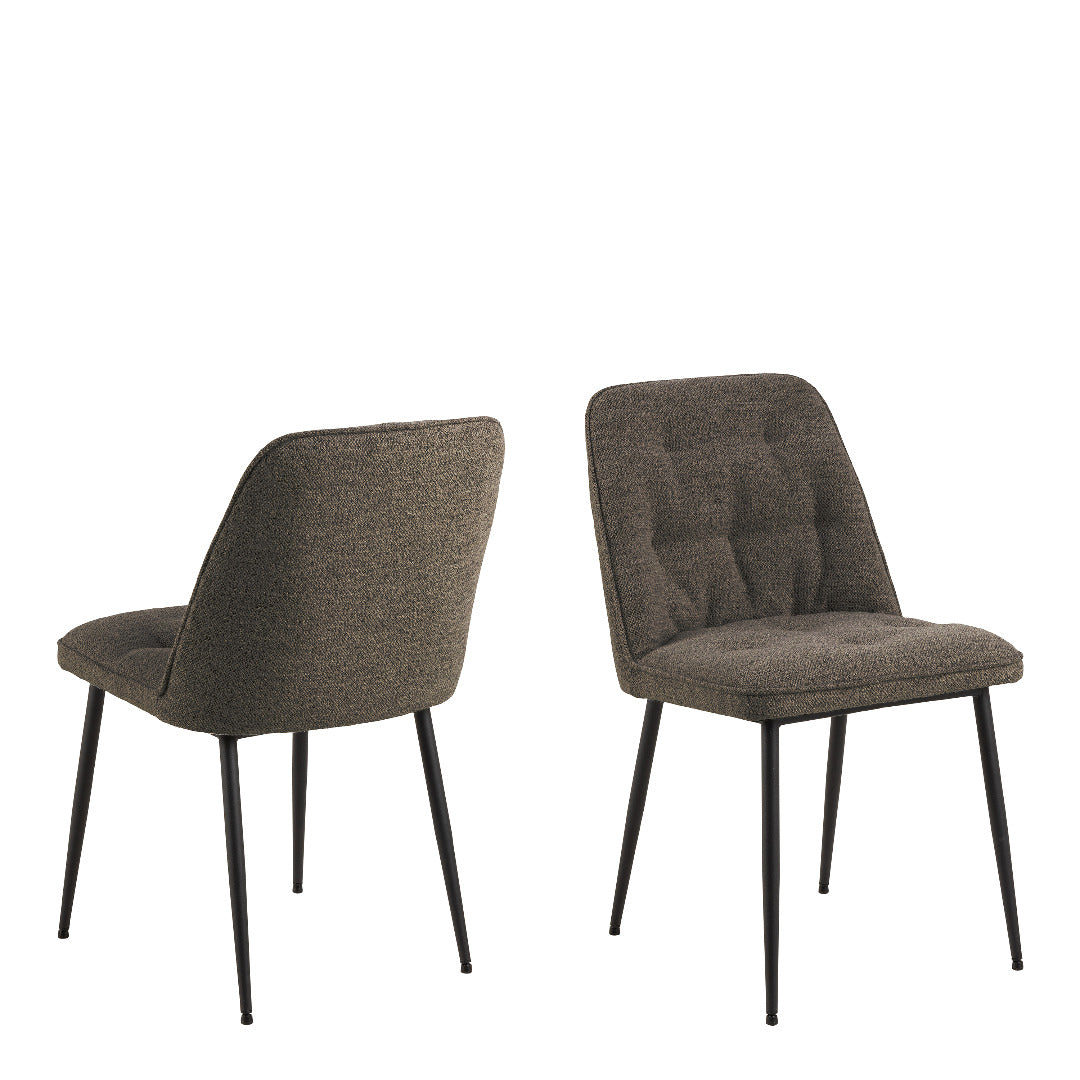 Brooke Dining Chair in Taupe (set of 2) - Price Crash Furniture