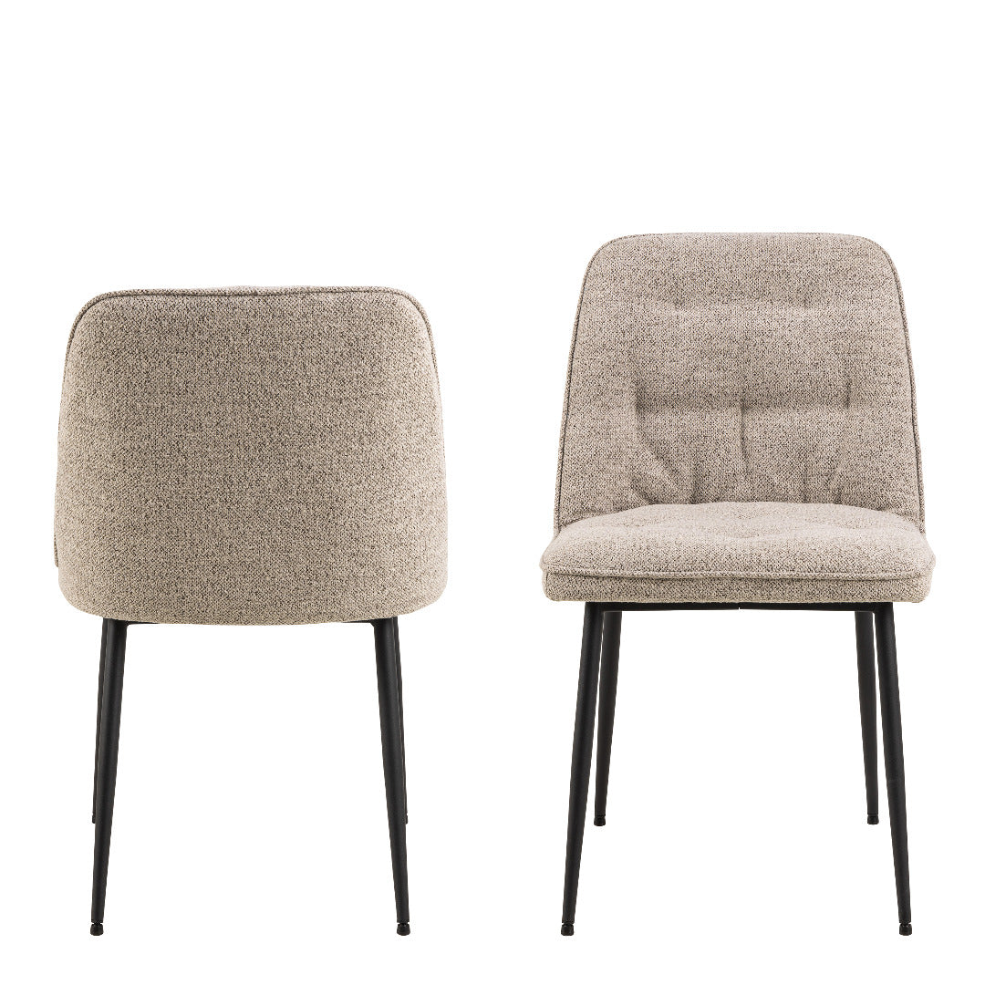 Brooke Dining Chair in Monza Beige (set of 2) - Price Crash Furniture