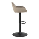 Brooke Swivel Bar Stool with Height Adjustable Function in Beige (set of 2) - Price Crash Furniture