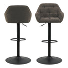 Brooke Swivel Bar Stool with Height Adjustable Function in Taupe (set of 2) - Price Crash Furniture