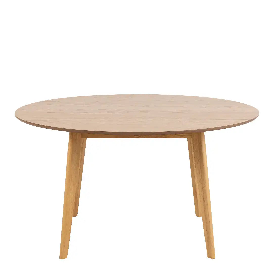 Roxby Round Dining Table in Oak 140x76cm - Price Crash Furniture