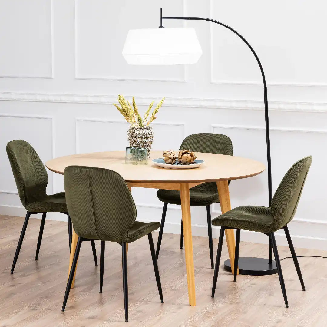 Roxby Round Dining Table in Oak 140x76cm - Price Crash Furniture