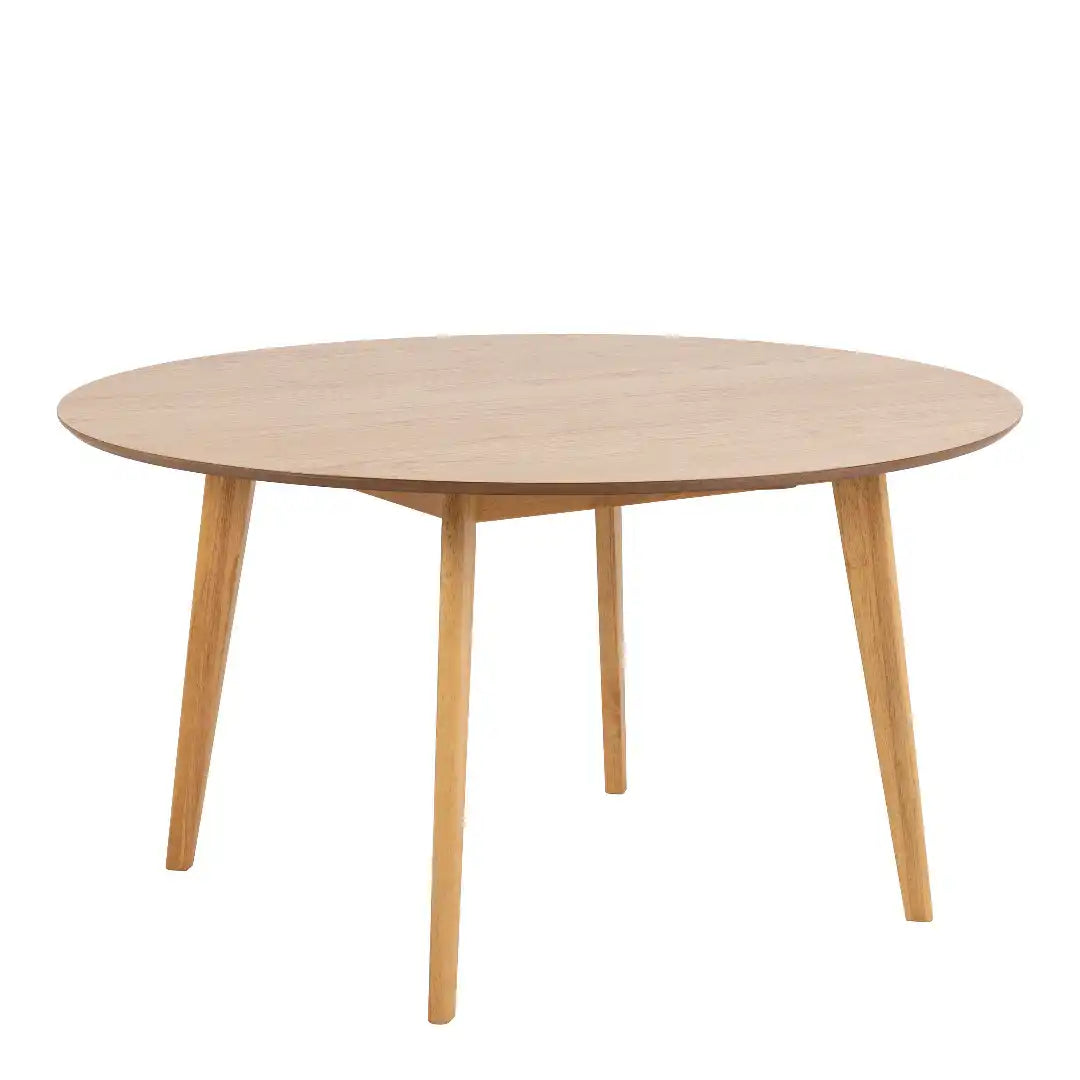 Roxby Round Dining Table in Oak 140x76cm - Price Crash Furniture
