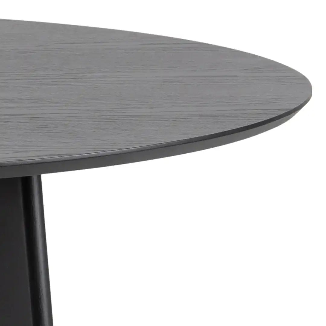Roxby Round Dining Table in Black 140x76cm - Price Crash Furniture