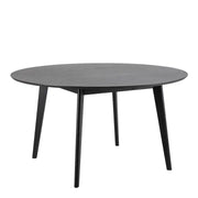Roxby Round Dining Table in Black 140x76cm - Price Crash Furniture